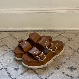 J. Slides tan sandals